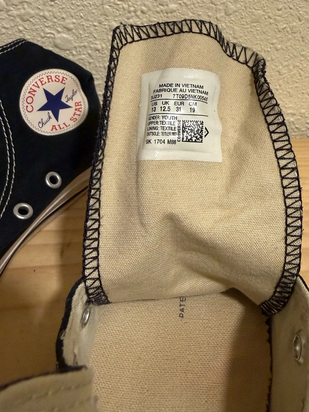 Converse High Top Sneakers - Navy and White
